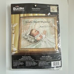 Bucilla Counted Cross Stitch Kit (28 Count - 12" x 10") - God's Treasure Sealed